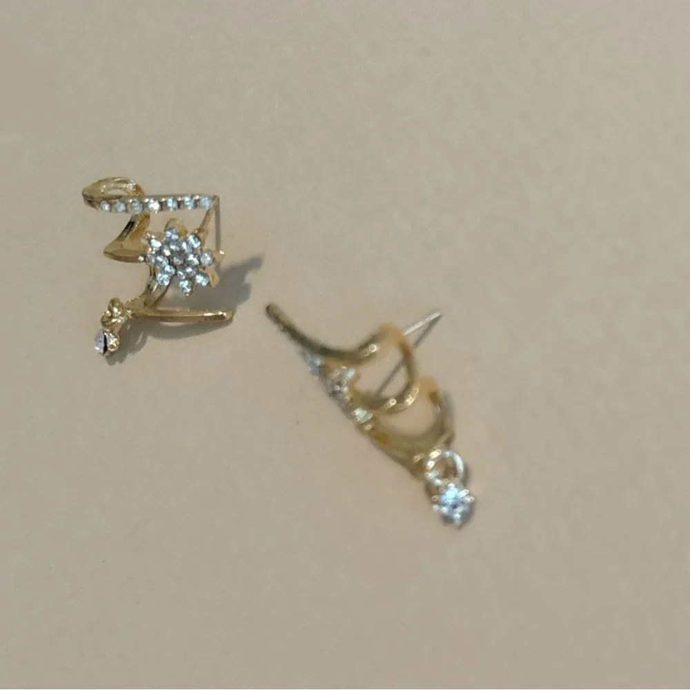 Diamond decor earrings M1073